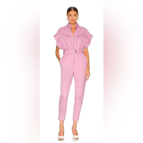IRO Pink Short Sleeve Lavine Jumpsuit NWTSize 36/4